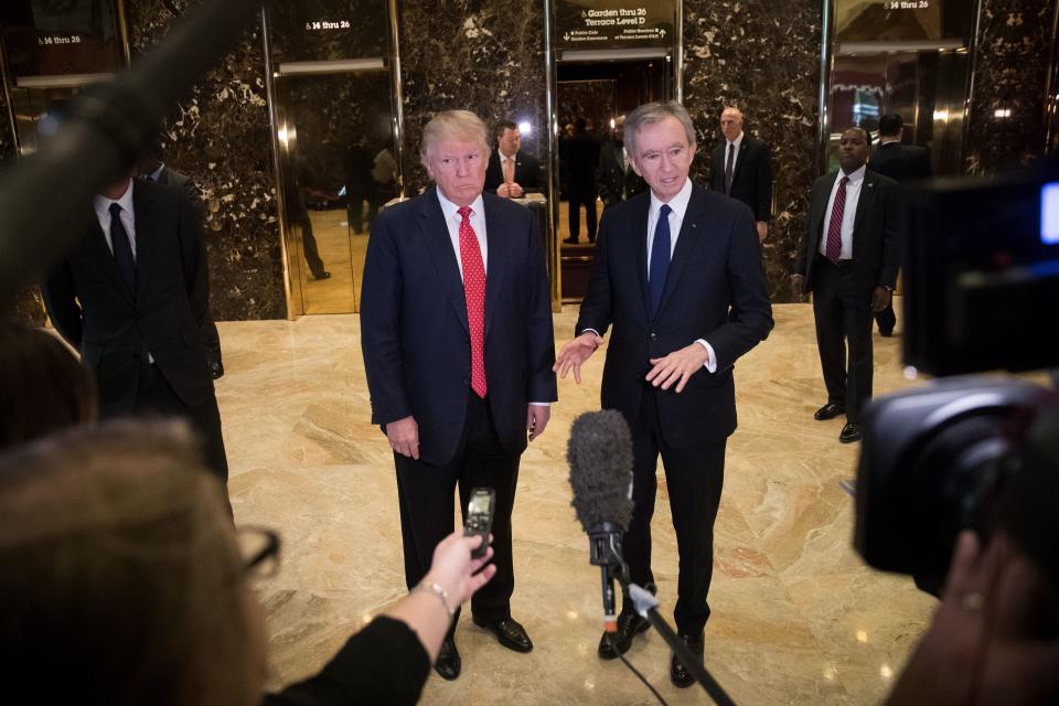 Then President-elect Trump met with Arnault at Trump Tower in January 2017.