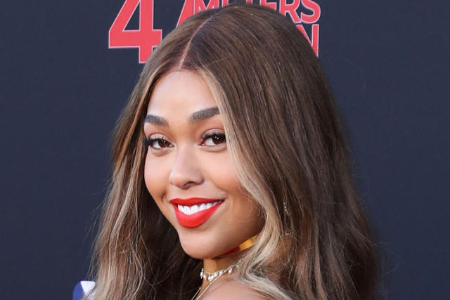 Jordyn Woods Wears Halter Cutout Dress on Instagram