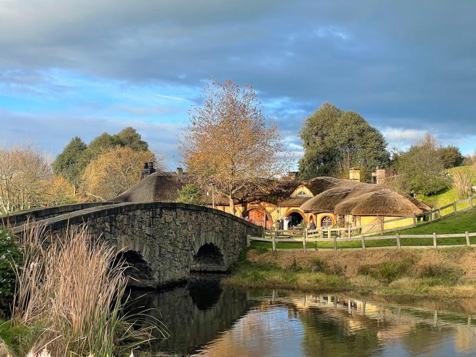 The Hobbiton Movie Set in New Zealand.