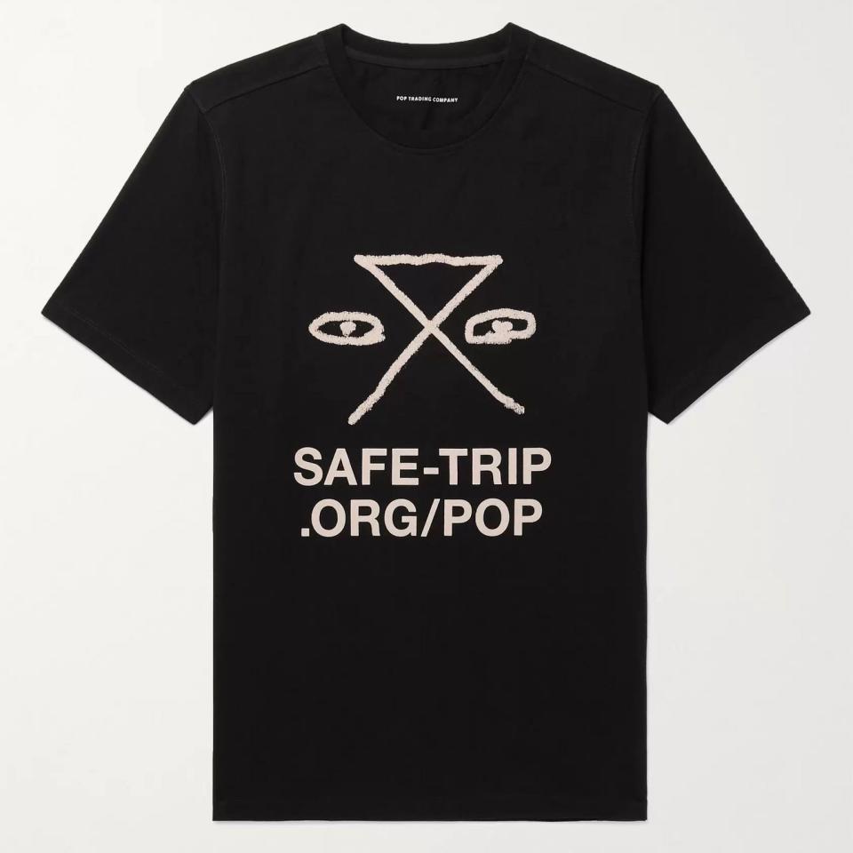 + SAFE-TRIP.ORG Logo-Print Cotton-Jersey T-Shirt