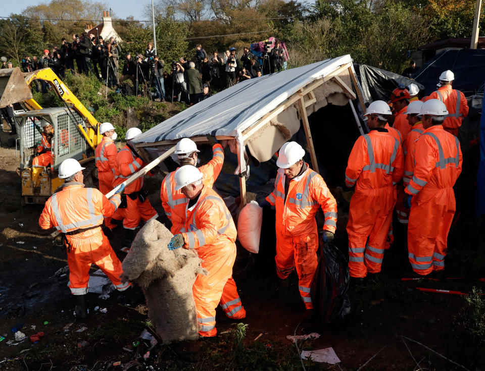 Clearing the ‘jungle’ migrant camp in Calais, France