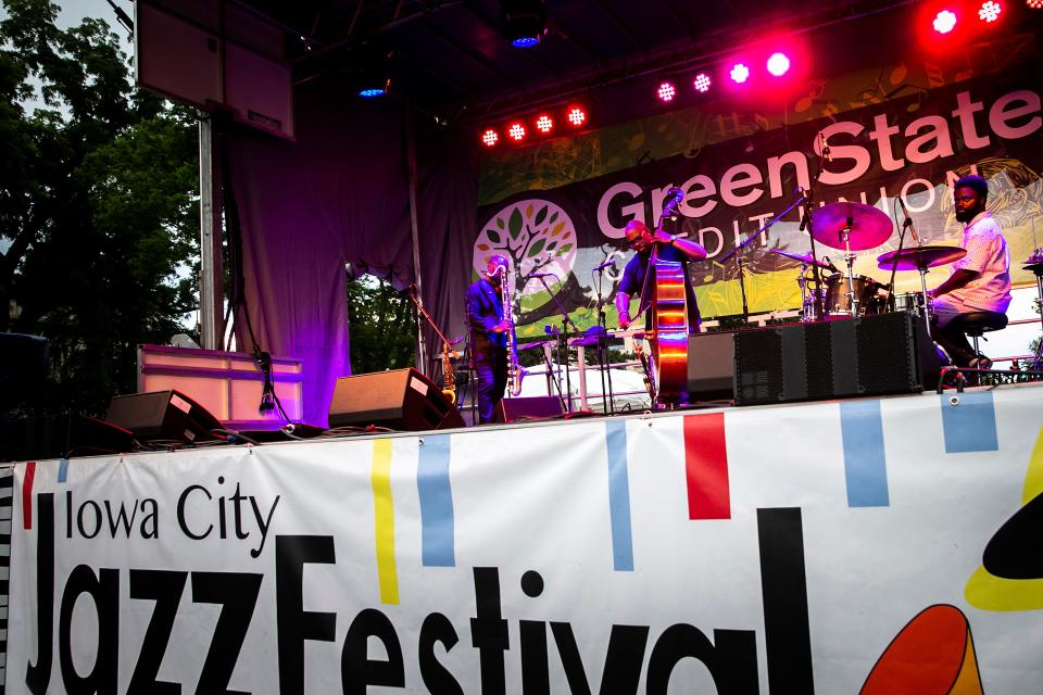 Christian McBride's New Jawn performs during Iowa City Jazz Festival, Saturday, July 1, 2023, in Iowa City, Iowa.