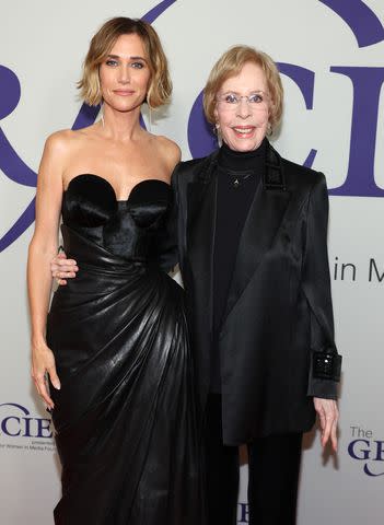 <p>Amy Sussman/Getty</p> Kristen Wiig and Carol Burnett attend the 49th Annual Gracie Awards Gala on May 21, 2024