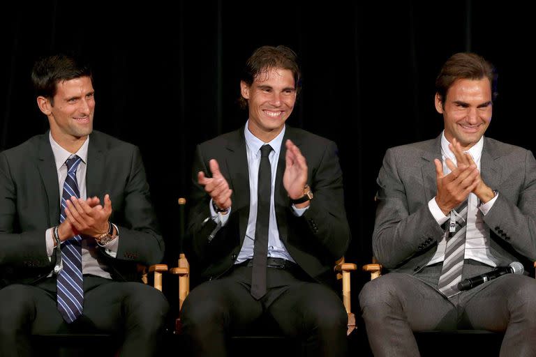 Djokovic, Nadal, Federer at ATP world number one 40th anniversary.