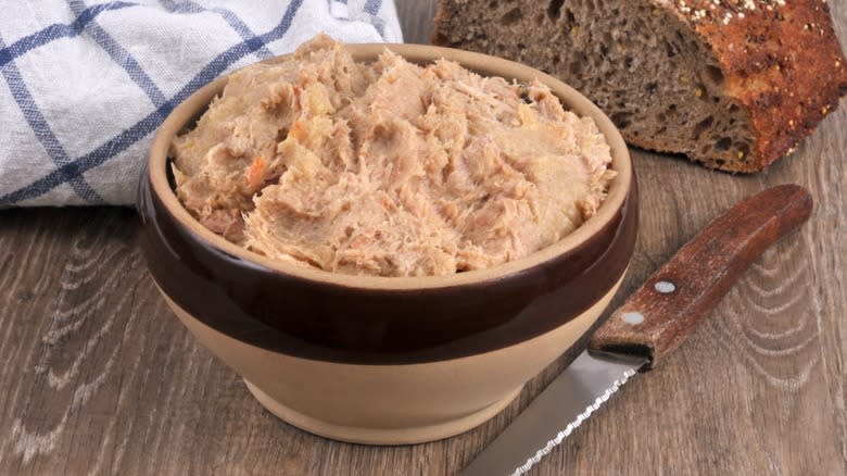 pork rilletes and bread