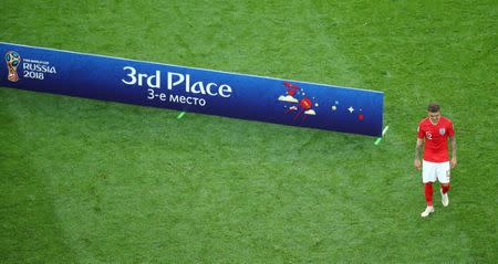 Soccer Football - World Cup - Third Place Play Off - Belgium v England - Saint Petersburg Stadium, Saint Petersburg, Russia - July 14, 2018 England's Kieran Trippier looks dejected after the match REUTERS/Michael Dalder