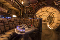 The famous main hold lounge is one of several areas Disney guests will discover inside Millennium Falcon: Smugglers Run before taking the controls in one of three unique and critical roles aboard the fastest ship in the galaxy. (Photos: Joshua Sudock/Disney Parks)