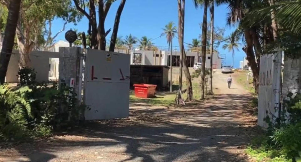 A photo of the construction site where the stabbing victim ran for help. Source: 7NEWS