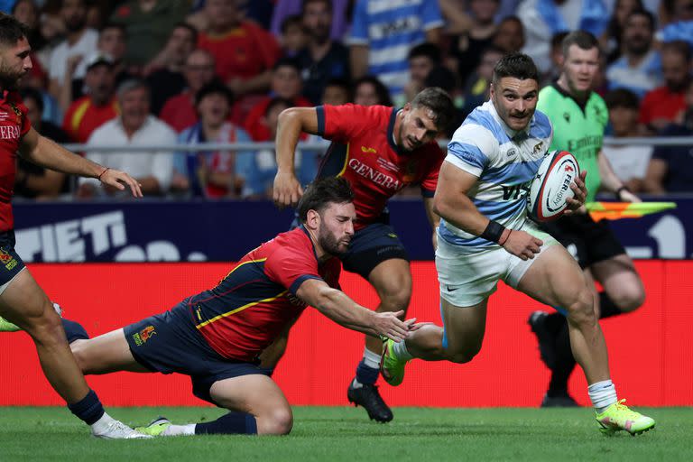 Mateo Carreras y los Pumas disputaron el último amistoso antes del Mundial este sábado ante España en Madrid