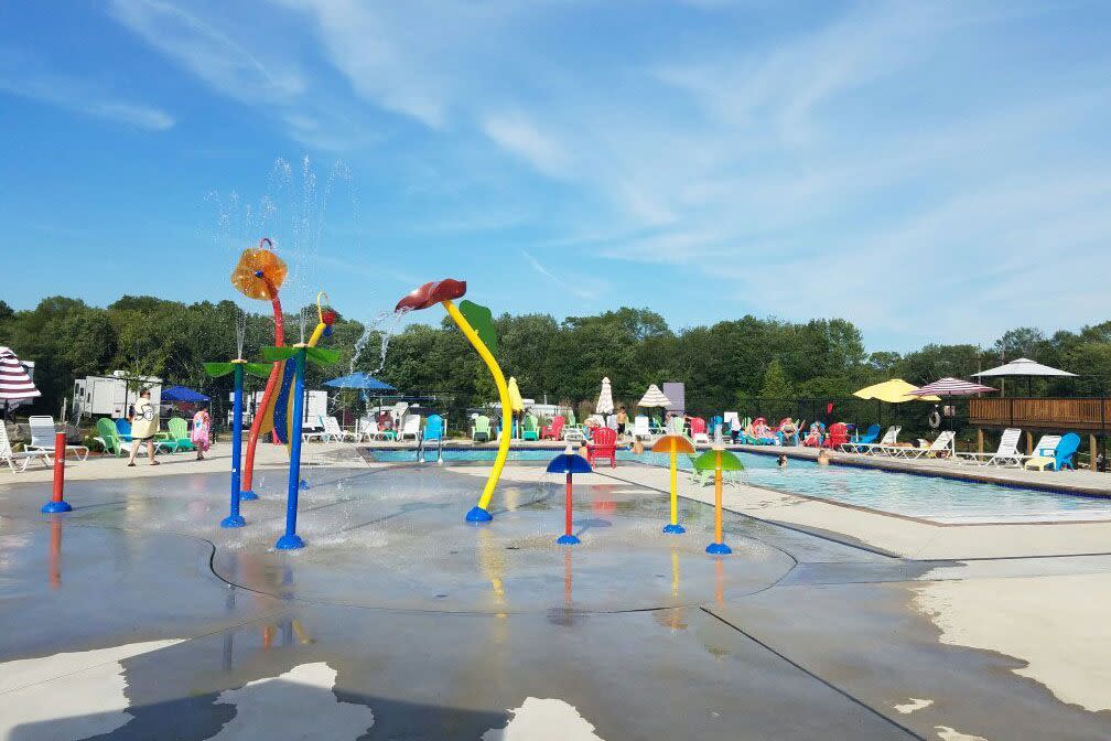 Ashaway RV Resort splash pad and pool