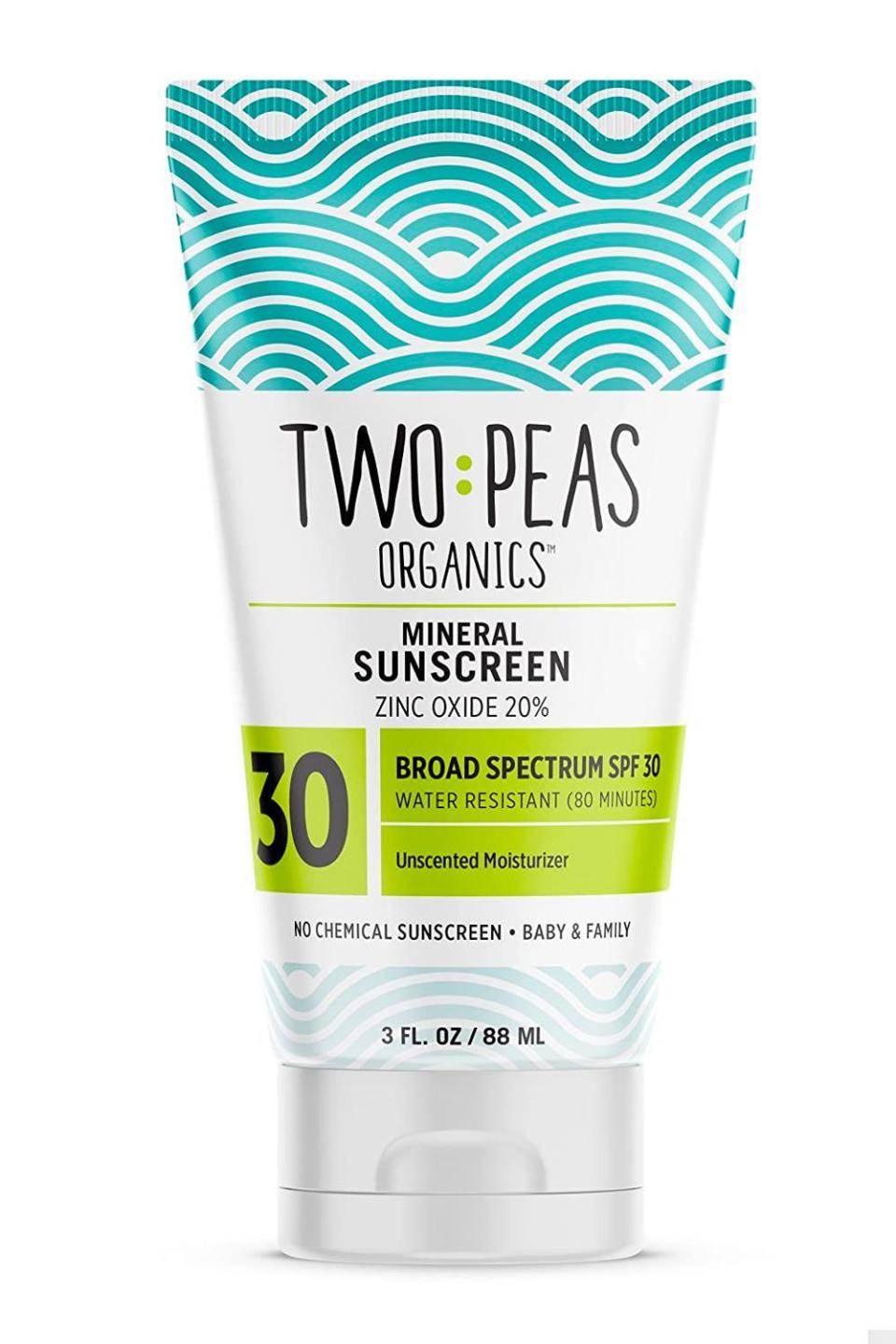 Two Peas Organics Mineral Sunscreens SPF 30