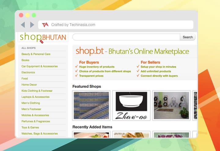 Shop.bt ecommerce in Bhutan