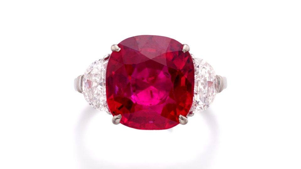 Graff 7.58-carat Burmese ruby and diamond ring