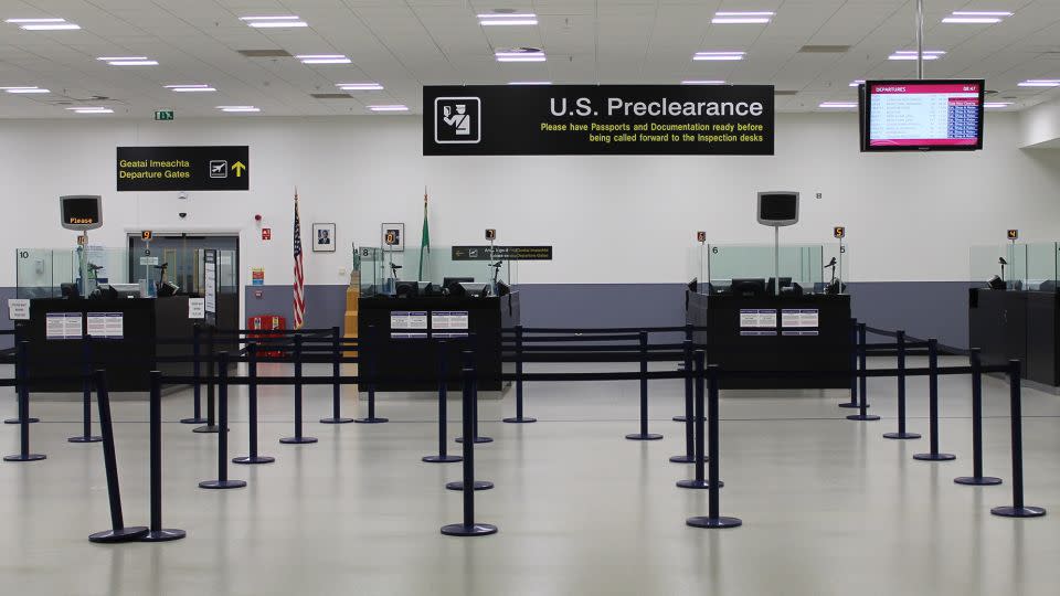 American border officials travel to destinations offering preclearance to live and work. Pictured here: the preclearance facility at Ireland's Shannon Airport. - <em>SNN Airport Group</em>