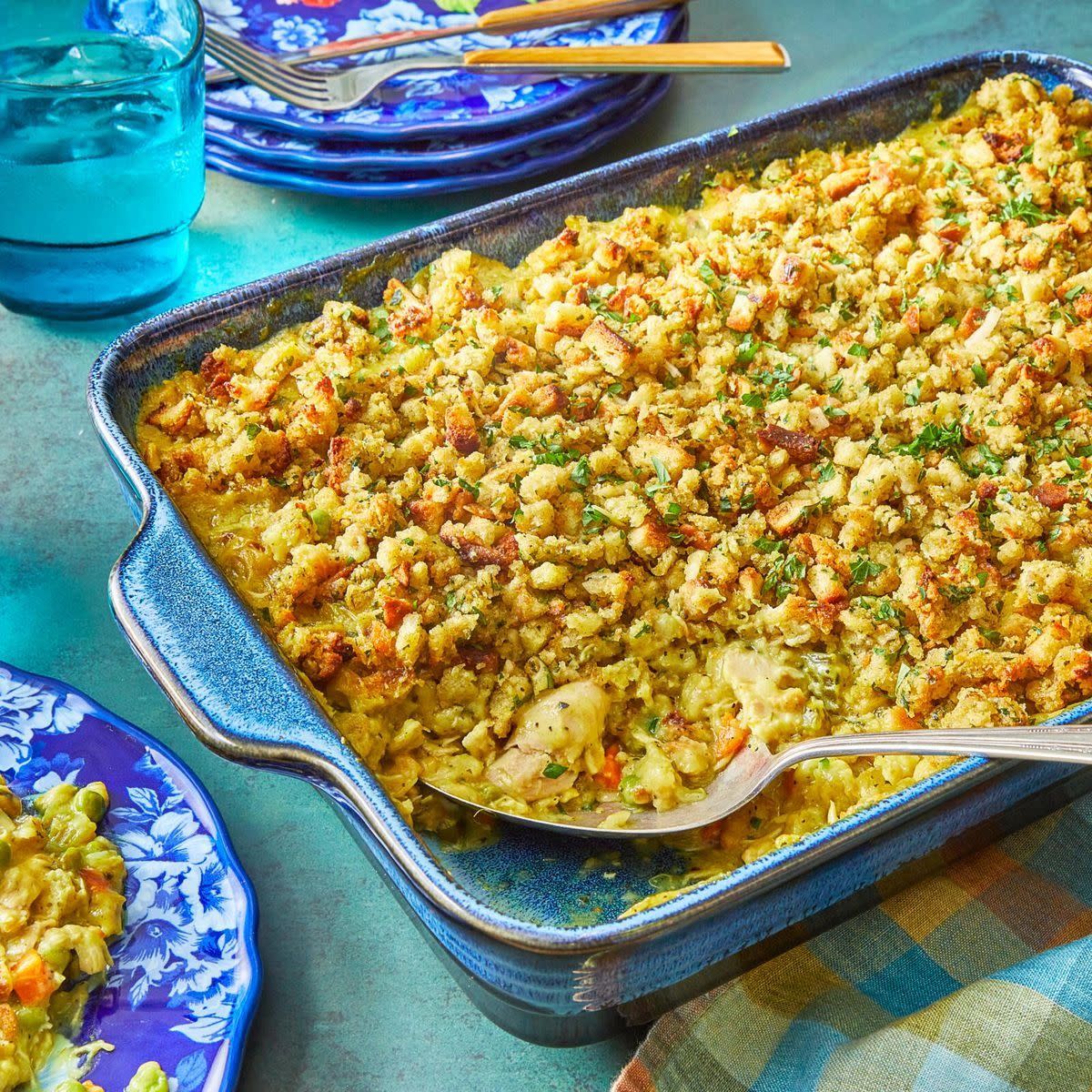 fall chicken and stuffing casserole