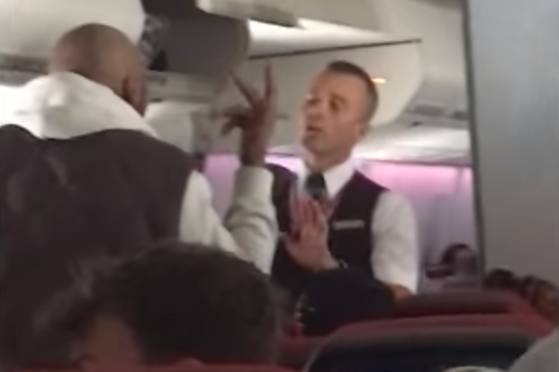 The passenger allegedly started yelling when he was refused more to drink (YouTube/Ola Lily)