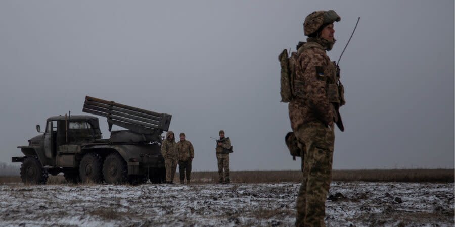 Ukrainian military in the Bakhmut area