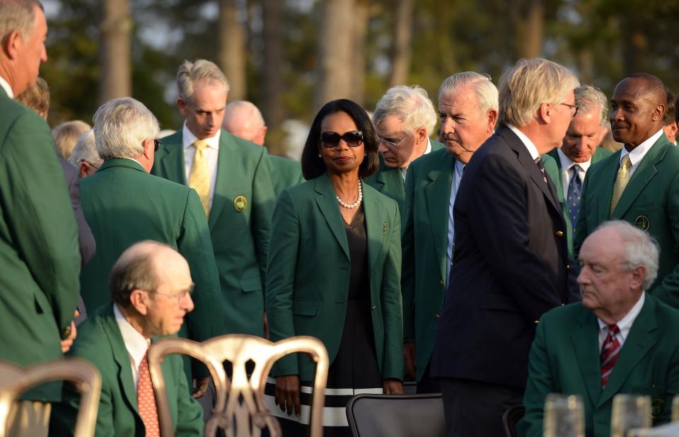 Former Secretary of State Condoleezza Rice and other members of Augusta National.