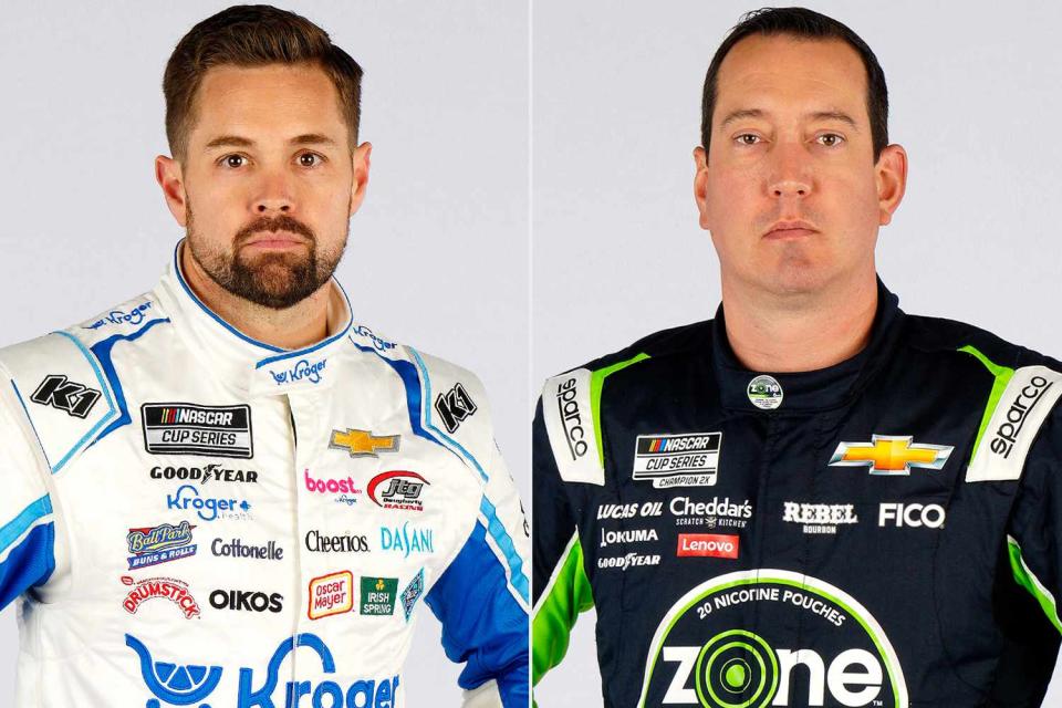 <p>Jacob Kupferman/Getty (2)</p> From Left: Ricky Stenhouse Jr.; and Kyle Busch