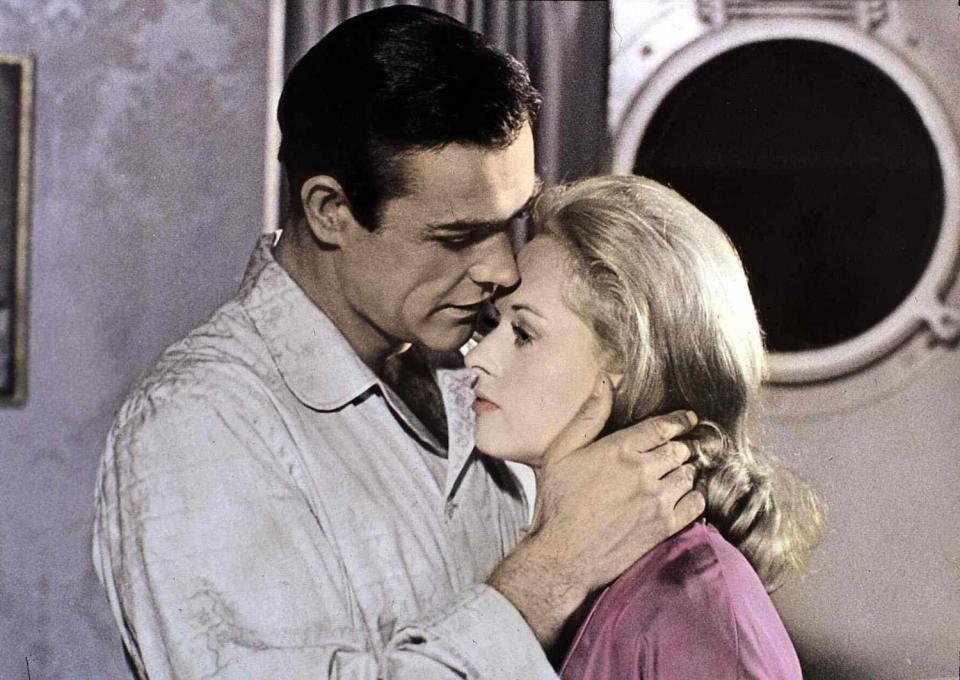 <p>Hedren's last film with Hitchcock was her titular role in 1964's <em>Marnie</em>, his self-described "sex mystery," in which she starred as a compulsive thief with a fear of the color red, opposite <a href="https://people.com/tag/sean-connery/" rel="nofollow noopener" target="_blank" data-ylk="slk:Sean Connery.;elm:context_link;itc:0;sec:content-canvas" class="link ">Sean Connery.</a></p>