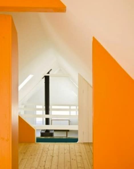 Bright orange walls