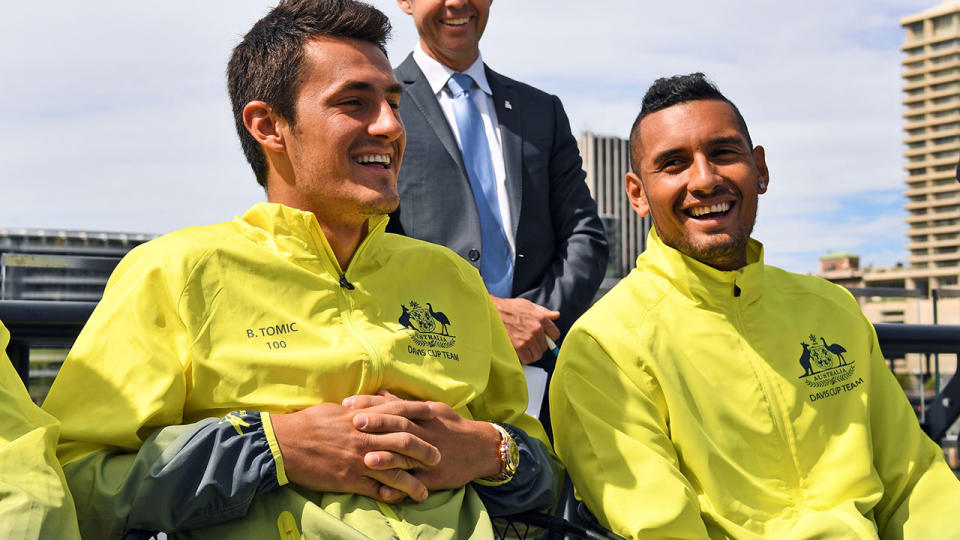 Tomic is set to play Kyrgios for the first time. Pic: Getty