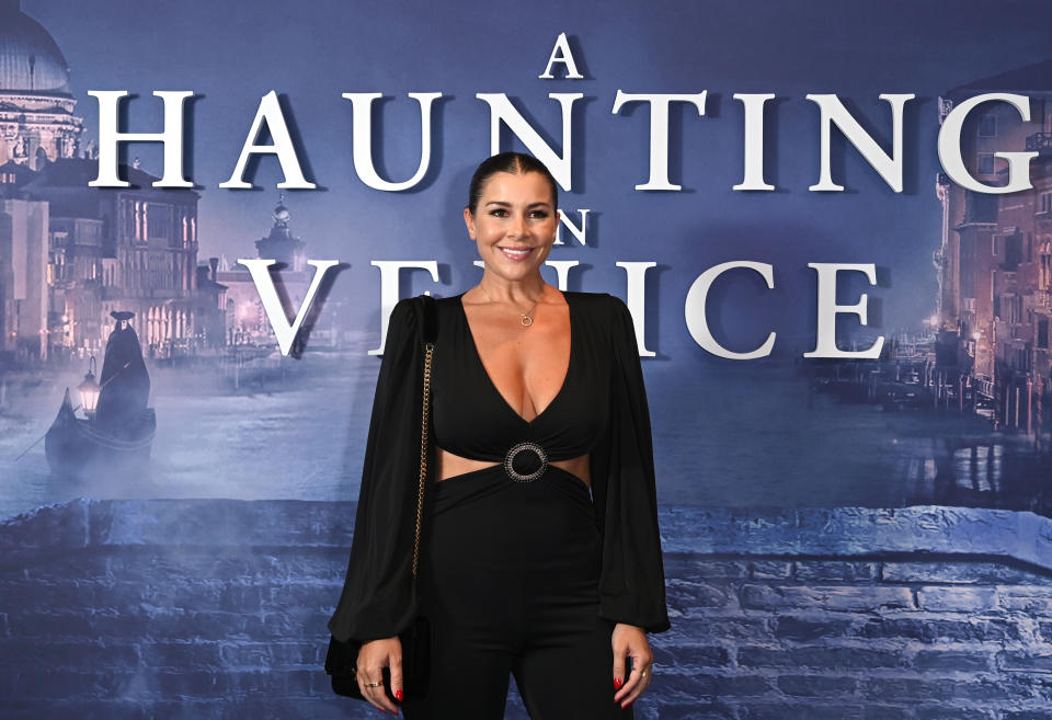 Imogen Thomas attends A Haunting In Venice premiere