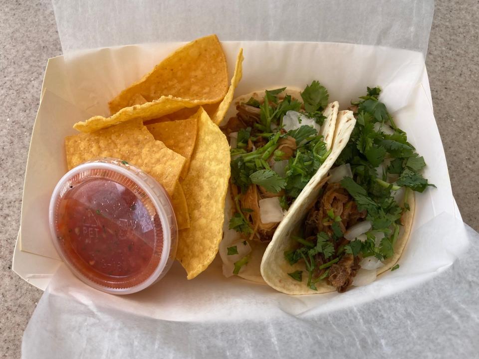 chips and tacos and salsa from Universal Orlando