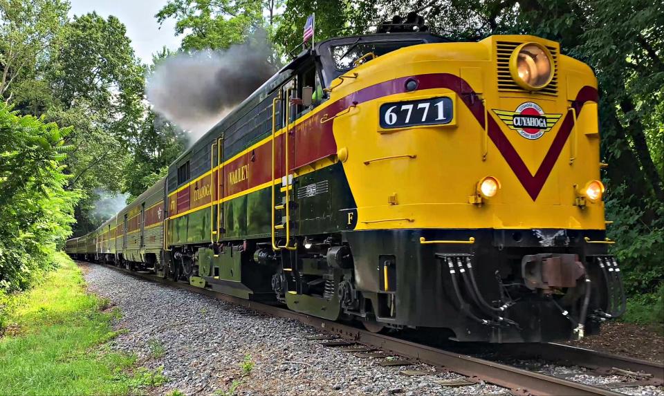 The Cuyahoga Valley Scenic Railroad makes scenic runs through the national park.