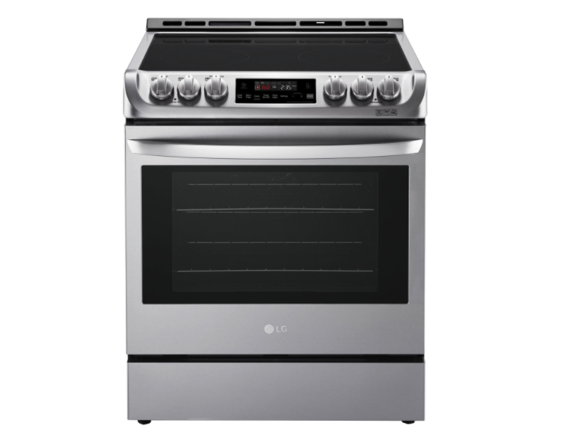 LG 30" 6.3 Cu. Ft. True Convection 5-Element Slide-In Electric Range. Image via Best Buy.