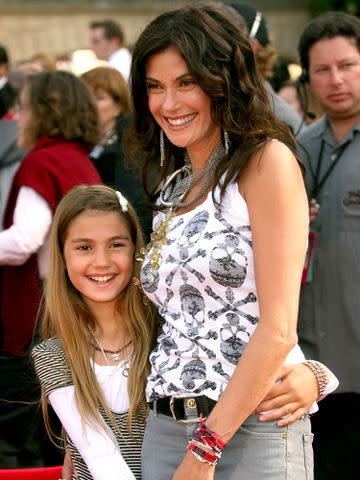 <p>Frederick M. Brown/Getty</p> Teri Hatcher and her daughter Emerson Rose Tenney attend the premiere of Walt Disney's "Pirates Of The Caribbean: At World's End" on May 19, 2007 in Anaheim, California.