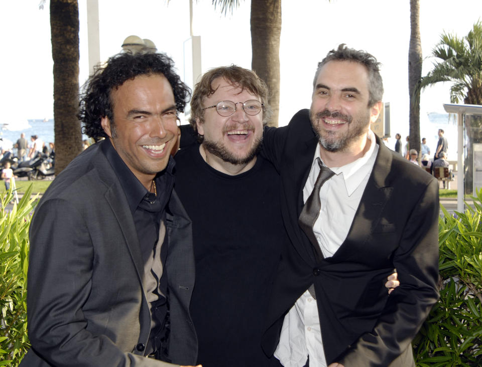 Alejandro Gonzalez Inarritu, Guillermo Del Toro and Alfonso Cuaron in Cannes, 2008.