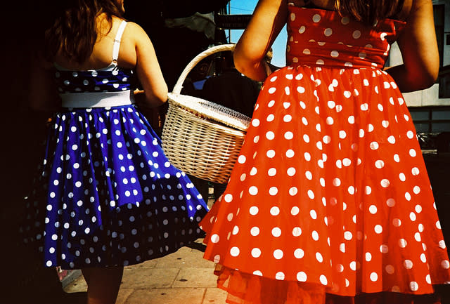 Wearing polka dots, the Philippines