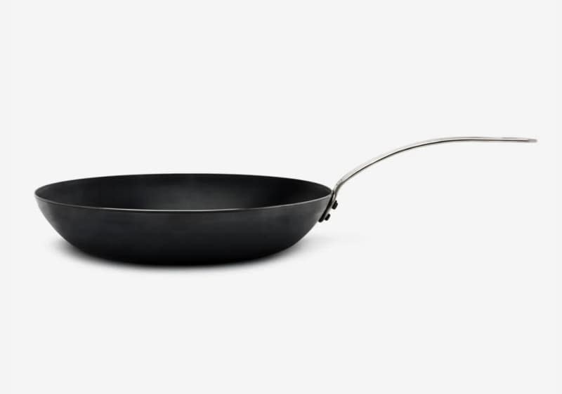 Blue Carbon Steel Frying Pan, 12-Inch