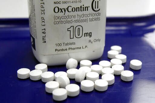 OxyContin pills and bottle