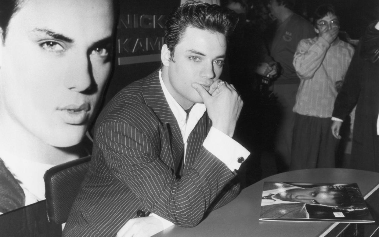 Nick Kamen at a signing session in 1987 for his self-titled debut album - Nick Kamen at a signing session in 1987 for his self-titled debut album