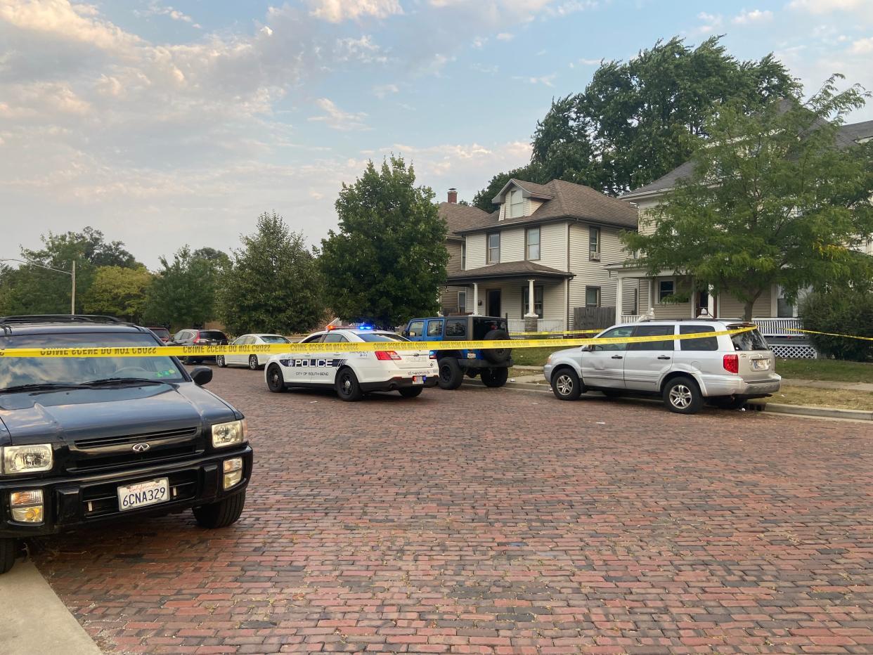 Police investigate after a large party ended in a fatal shooting Sunday morning on East Washington Street in South Bend.