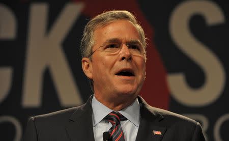 Republican presidential hopeful Jeb Bush, the former governor of Florida, addresses an economic summit hosted by Florida Gov. Rick Scott in Orlando, Florida, June 2, 2015. REUTERS/Steve Nesius