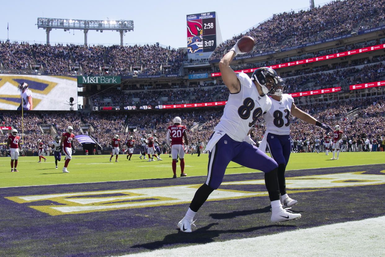 Baltimore Ravens tight end Mark Andrews has caught 17 touchdowns over the past two seasons. (Tommy Gilligan/USA TODAY Sports)