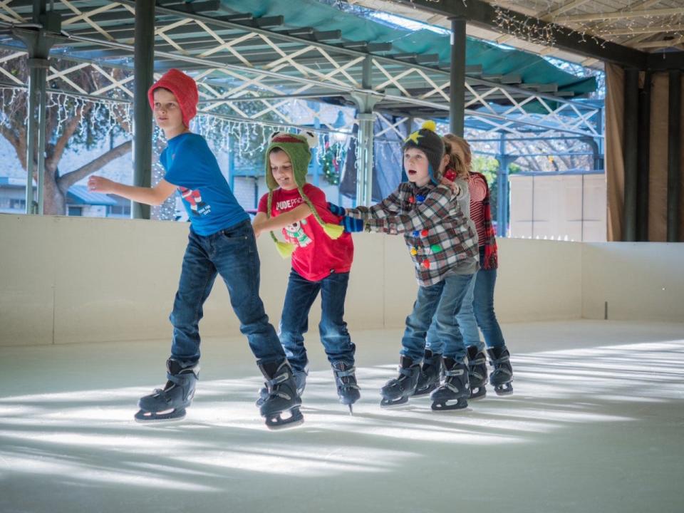 Eisbahn, which means "ice rink" in German, returns to Downtown Fredericksburg this holiday season. The annual ice skating affair offers all-day passes in the Hill Country through New Year's Day.