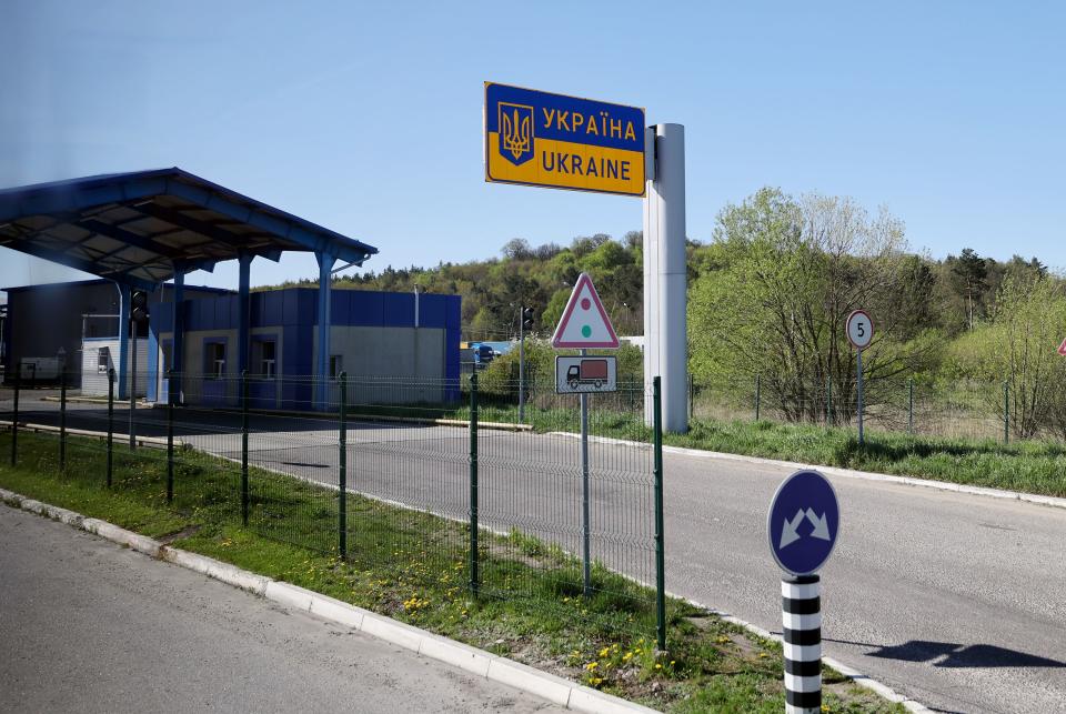 The road is clear at the border crossing going into Ukraine from the embattled nation’s border with Poland on Monday, May 1, 2023. | Scott G Winterton, Deseret News