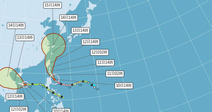 強颱「璨樹」來勢洶洶。（圖／翻攝自中央氣象局）
