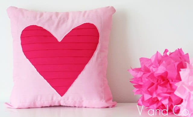 Pleated Heart Pillow