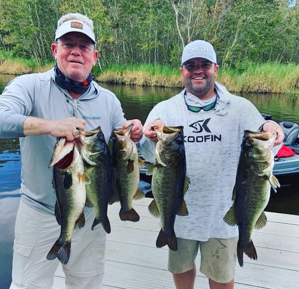 Phil Wolf, left, and Josh Wolf had 21.67 pounds to win the Wayne Yohn Benefit Tournament Nov. 14 on the Kissimmee Chain out of Camp Mack.