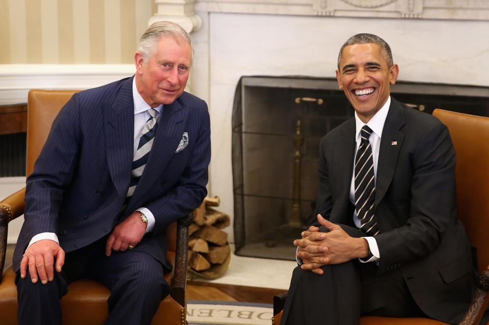 Prince Charles and Barack Obama in the Oval Office