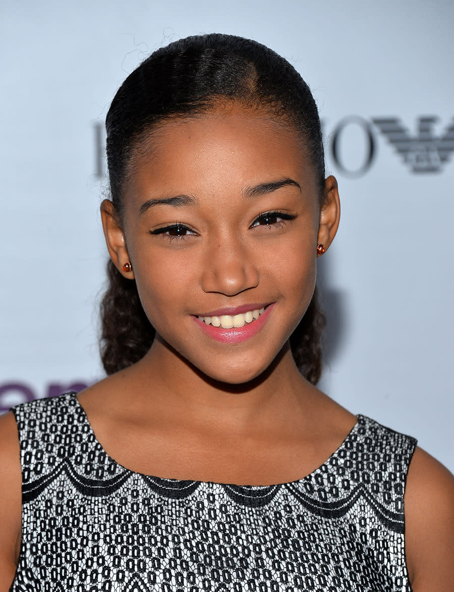 <p>Amandla Stenberg arrives at the 11th annual <em>Teen Vogue</em> Young Hollywood Party With Emporio Armani on Sept. 27, 2013, in Los Angeles. (Photo: Amanda Edwards/WireImage) </p>