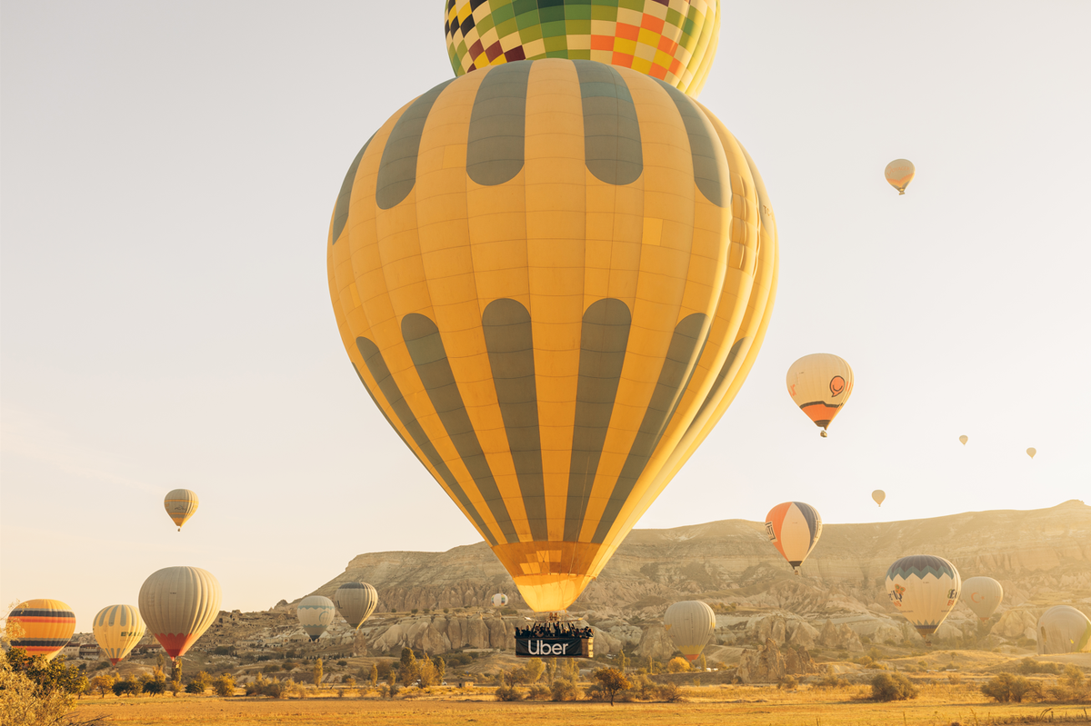 Hot air balloon rides are now being offered on Uber (Uber / Kayra Sercan Çanakçı)