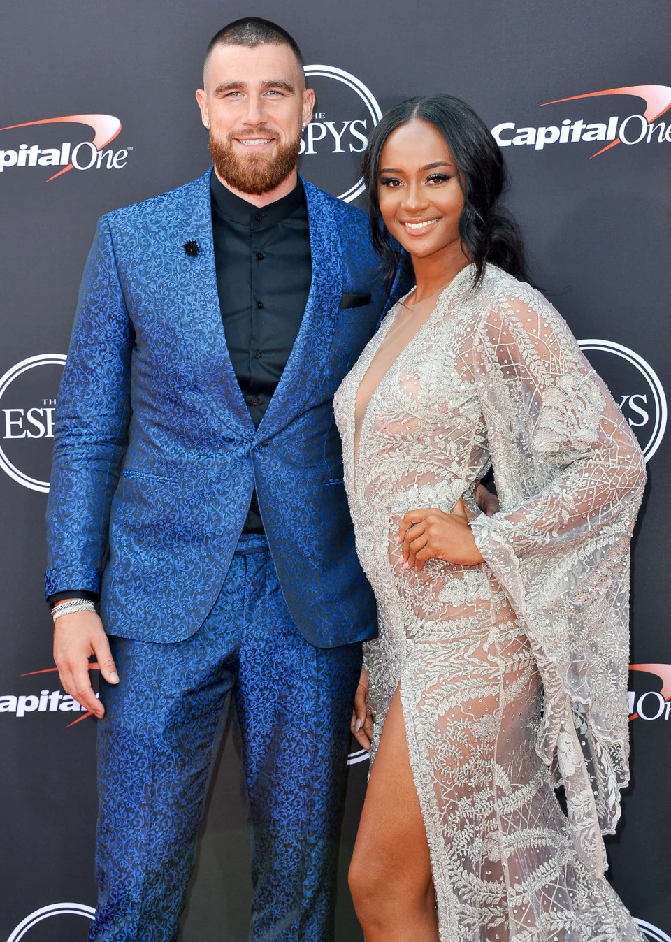 Travis Kelce and Kayla Nicole (Allen Berezovsky / FilmMagic)