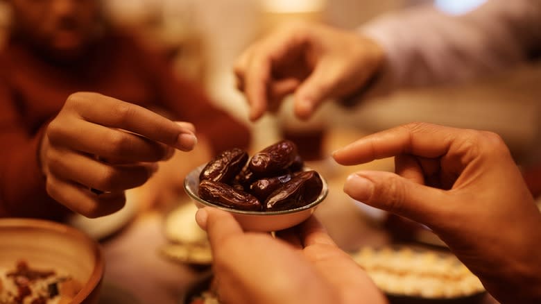 People eating dates