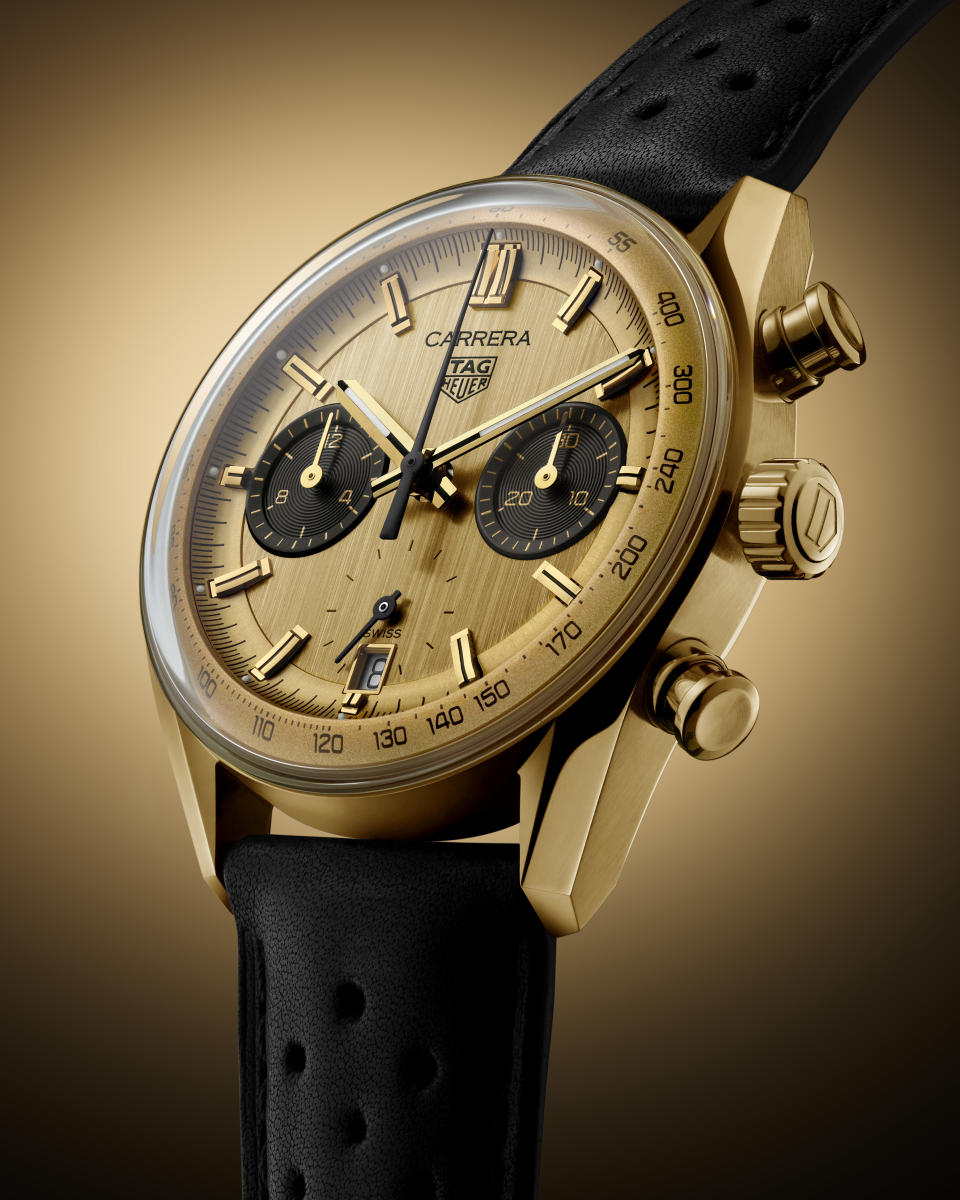 TAG Heuer Carrera Chronograph in 18K Gold.